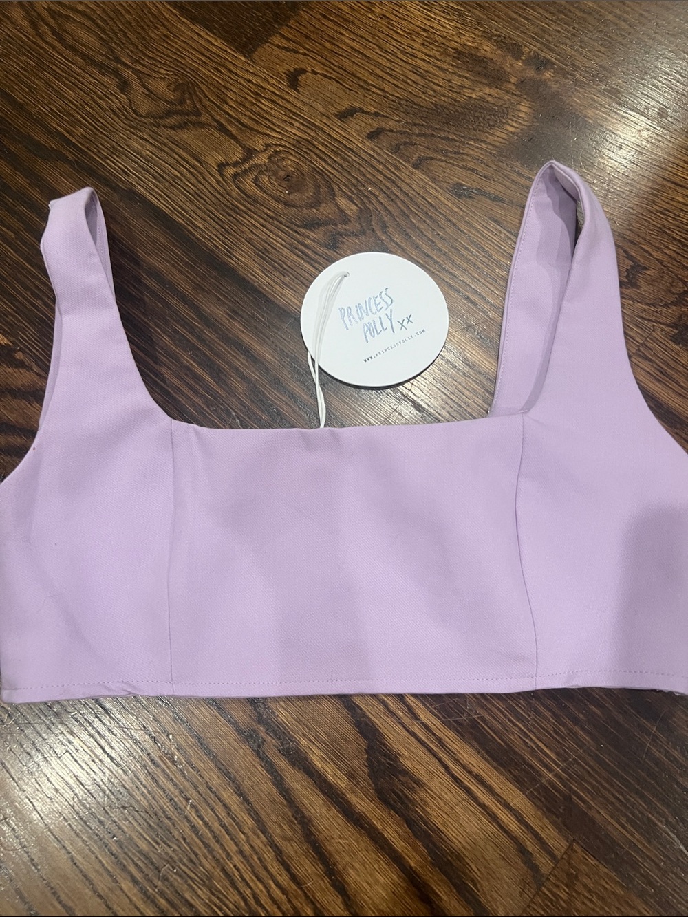 Princess Polly Lilac Square-Neck Crop Top
